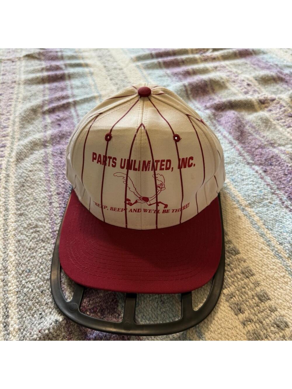 Vintage 80s Roadrunner Parts Unlimited Pinstripe Baseball Hat Men’s OSFA